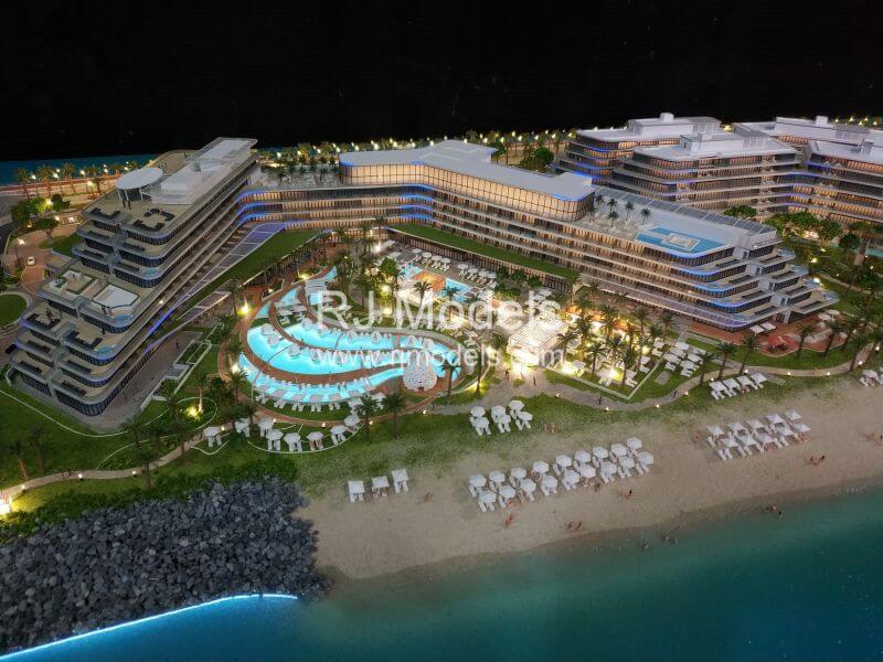 Architectural model building project, W hotel building model in Dubai