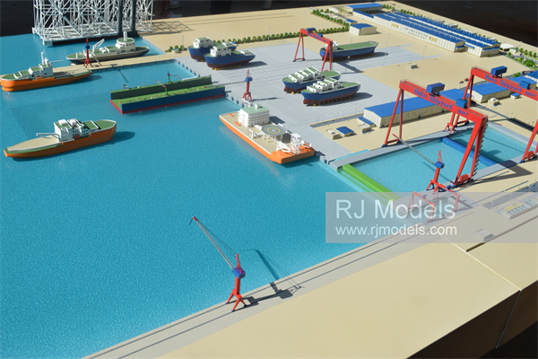 Infrastructure Model for Baku Shipyard in Azerbaijan by Architectural Model Maker, RJ Models