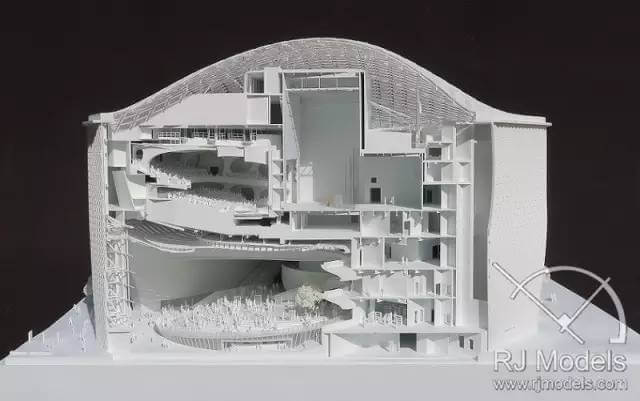 Section of the conceptual model of the Xiqu Centre.