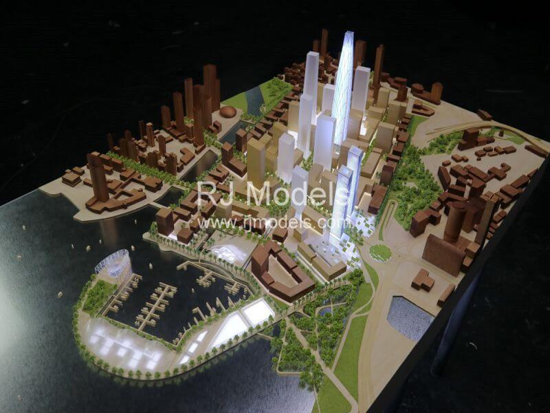 Architectural building model project, Colombo Master Plan Port City Colombo in Sri Lanka